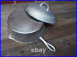 Chicago Hardware Foundry Hammered Plated Cast iron Chicken Fryer Set, Restored