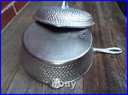 Chicago Hardware Foundry Hammered Plated Cast iron Chicken Fryer Set, Restored