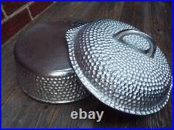 Chicago Hardware Foundry Hammered Plated Cast iron Chicken Fryer Set, Restored