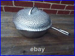 Chicago Hardware Foundry Hammered Plated Cast iron Chicken Fryer Set, Restored