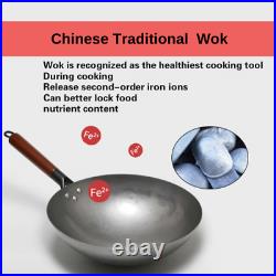 Chinese Traditional Wok Non-Stick Cast Iron Pan Non-Coating Cooker Cookware Pot