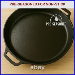 Colenza Large Cast Iron Skillet 20 Inch, Pre Seasoned Cast Iron Skillet for Cook