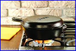 Combo Cooker Cast Iron Pre Seasoned Dutch Oven Skillet Pan Griddle Pot Fryer Set