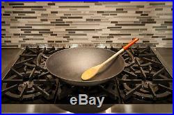 Cookware 14 Inch Cast Iron Wok with Handles and Built in Base Heavy Duty