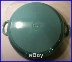 Cool Mint 3.5 Quart #30 LE CREUSET Cast Iron Classic Braiser EUC Light Green