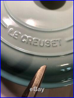 Cool Mint 3.5 Quart #30 LE CREUSET Cast Iron Classic Braiser EUC Light Green