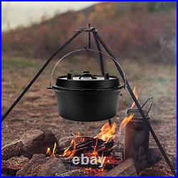 DARTMOOR 9 Quart Pre-Seasoned Cast Iron Dutch Oven with Lid and Lid Lifter To
