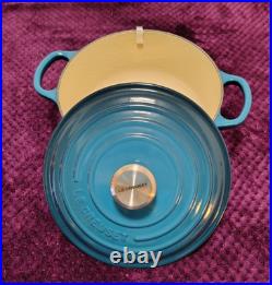 DEEP TEAL -DTE Le Creuset Signature Cast Iron 3.5 Quart Sauteuse Dutch Oven NIB