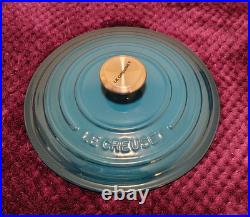 DEEP TEAL -DTE Le Creuset Signature Cast Iron 3.5 Quart Sauteuse Dutch Oven NIB
