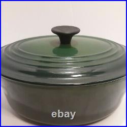 Dark Green Le Creuset #23 Enameled Cast Iron Oval Dutch Oven 2 3/4- Quart