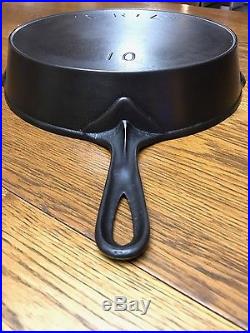 ERIE #10 2nd Series Cast Iron Skillet by Griswold 1886-1892 Collector Quality
