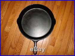 ERIE Cast Iron 12 SKILLET Pre-GRISWOLD Circa 1865-1909 PN 719 With Heat Ring