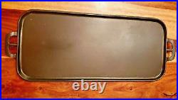 ERIE Cast Iron Long Griddle #7, Fully Seasoned, circa 1905, 7.5 W x 16.5 L