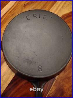 ERIE Cast Iron Skillet #8, 2nd Series, Heat Ring, circa late 1880s