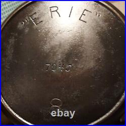 ERIE Cast Iron Skillet #8, 3rd Series with Heat Ring, circa 1885-1905