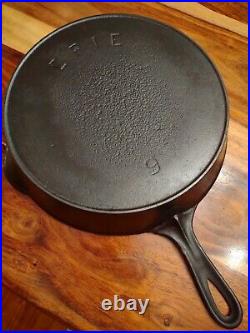 ERIE Cast Iron Skillet #9, 2nd Series, Circa 1886-1892