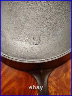 ERIE Cast Iron Skillet #9, 2nd Series, Circa 1886-1892