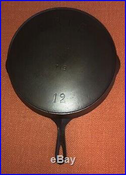 ERIE No 12 Pre-Griswold Skillet P/N 719 (3rd series beautifully restored)