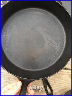 ERIE Pre-Griswold Cast Iron Skillet Lot Of 5 6,7,8,9, 11 c1895-1910 Series RARE