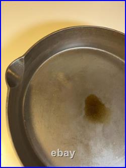 EXTRA LARGE 13 Antique Cast Iron Skillet Pan Favorite Piqua Ware Piquaware THIN