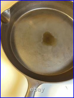 EXTRA LARGE 13 Antique Cast Iron Skillet Pan Favorite Piqua Ware Piquaware THIN