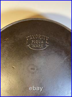 EXTRA LARGE 13 Antique Cast Iron Skillet Pan Favorite Piqua Ware Piquaware THIN