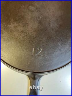 EXTRA LARGE 13 Antique Cast Iron Skillet Pan Favorite Piqua Ware Piquaware THIN