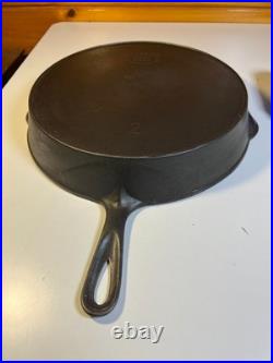 EXTRA LARGE 13 Antique Cast Iron Skillet Pan Favorite Piqua Ware Piquaware THIN