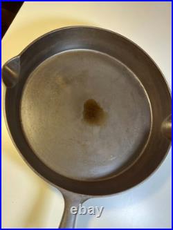 EXTRA LARGE 13 Antique Cast Iron Skillet Pan Favorite Piqua Ware Piquaware THIN