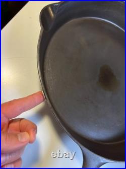 EXTRA LARGE 13 Antique Cast Iron Skillet Pan Favorite Piqua Ware Piquaware THIN