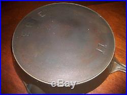 Early #11 Pre-Griswold Cast Iron ERIE Skillet #11/Sits Pretty Flat &Very Clean