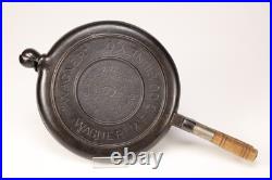 Early (1890s-1910) Wagner No 9 Cast Iron Waffle Maker Restored Condition