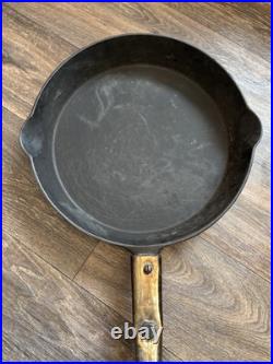 Early Antique Favorite Piqua Ware #12 Cast Iron Cowboy Campfire Skillet