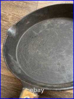 Early Antique Favorite Piqua Ware #12 Cast Iron Cowboy Campfire Skillet