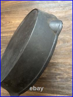 Early Antique Favorite Piqua Ware #12 Cast Iron Cowboy Campfire Skillet