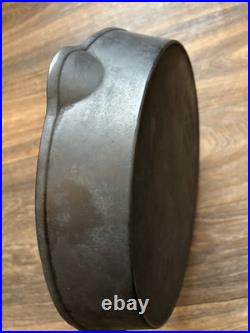 Early Antique Favorite Piqua Ware #12 Cast Iron Cowboy Campfire Skillet
