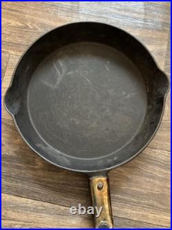 Early Antique Favorite Piqua Ware #12 Cast Iron Cowboy Campfire Skillet