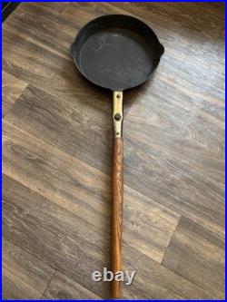 Early Antique Favorite Piqua Ware #12 Cast Iron Cowboy Campfire Skillet