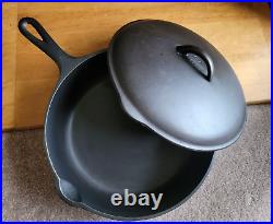 Early BSR Birmingham Stove & Range Red Mountain #8 Cast Iron Chicken Fryer withLid