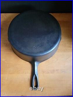 Early BSR Birmingham Stove & Range Red Mountain #8 Cast Iron Chicken Fryer withLid