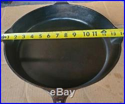 Early Erie Griswold No. 12 719 D Skillet Cast Iron Fry Pan Heat Ring