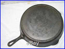 Early Erie Griswold No. 12 719 Skillet Cast Iron Fry Pan Heat Ring Frying