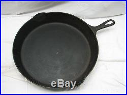 Early Erie Pre-Griswold No. 12 719 Skillet Cast Iron Fry Pan Heat Ring Frying