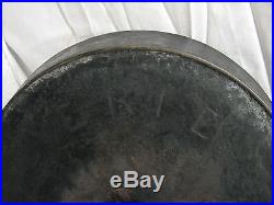 Early Erie Pre-Griswold No. 12 719 Skillet Cast Iron Fry Pan Heat Ring Frying