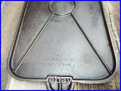 Early Foundry Dickson PA Cast Iron #11 Long Griddle, restored