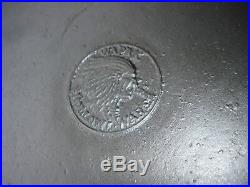 Early Indian Chief Logo WAPAK #12 Cast Iron Skillet with Heat Ring