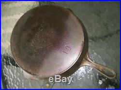 Early Wagner Sidney O #10 Cast Iron Skillet Straight Logo/Heat Ring/Clean