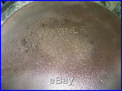Early Wagner Sidney O #10 Cast Iron Skillet Straight Logo/Heat Ring/Clean