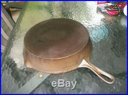 Early Wagner Sidney O #10 Cast Iron Skillet Straight Logo/Heat Ring/Clean