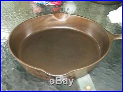 Early Wagner Sidney O #10 Cast Iron Skillet Straight Logo/Heat Ring/Clean